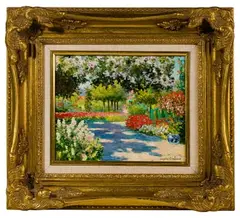 Claude Cambour, Ombre Bleu Chez Cl. Monet, Oil on Linen