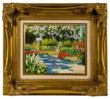 Claude Cambour, Ombre Bleu Chez Cl. Monet, Oil on Linen