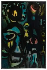 Alfons Dargis, Composition #89, Oil on Paper