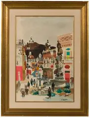 Dong Kingman, Guanajuato, Mexico, Watercolor