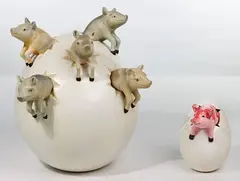 Sergio Bustamante, Pig Egg, Sculpture