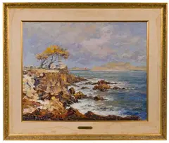 Antonis Kanas, Sea Shore, Oil on Masonite