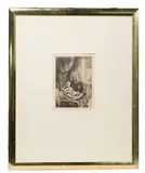 Kenneth Hayes Miller, Nurse and Child, Etching