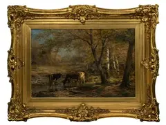 Thomas Bigelow Craig, Early Autumn, The Brookside, Oil on Canvas