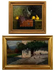 Ubaldo Ballerini, Luci Toscane / Tuscan Lights, Oil on Panel