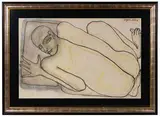 Untitled by Jogen Chowdhury, Pastel on Paper, offered Sep 2021