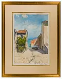 Manuel Robbe, Rue a Saint-Tropez, Aquatint