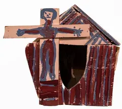 Willie Jinks, Painted, Wood Sculpture
