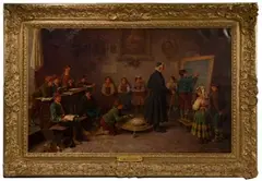 Francesco Bergamini, Mischief, Oil on Canvas