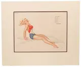 Alberto Vargas, Sitting Pretty, Lithograph