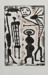 Jaune Quick–to–See Smith, Lifting the Sun, Monotype