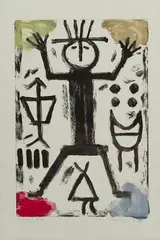 Jaune Quick–to–See Smith, Fremont Man, Monotype