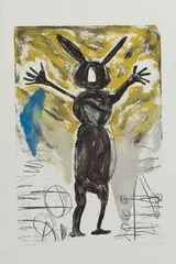 Jaune Quick–to–See Smith, Rabbit, Monotype