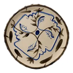 Quatre Profils Enlaces by Pablo Picasso, Ceramic Plate; ceramic, Madoura edition, offered Feb 2025