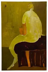 Simple Bather by Sherri Belassen, Oil on Canvas, offered Jun 2021