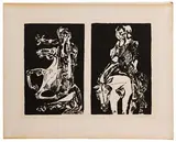 Robert Colquhoun, Two Horsemen, Lithograph