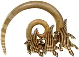 Three Lizards Bringing Light into the World by Gretchen Ewert, Ceramic Sculpture, offered May 2021