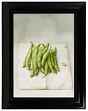 Green Beans by Anneke Van Brussel, Oil and Graphite on Paper on Panel, offered Apr 2021