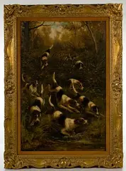 Arthur Alfred Davis, After the Hounds, Oil on Canvas