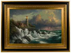 Thomas Kinkade, Conquering the Storms, Lithograph on Canvas