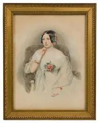 Portrait by Leopold Fischer, Watercolor, offered Mar 2021