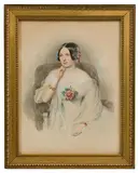 Portrait by Leopold Fischer, Watercolor, offered Mar 2021