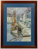Honfleur by Eugène Konopatzky, Watercolor on Paper, offered Dec 2018