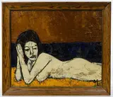 Manuel Blanco-Gonzalez, Nude, Oil on Burlap