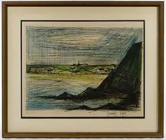 Environs d'Erquy by Bernard Buffet, Drypoint Engraving, offered Dec 2018