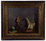 Sacred Chinese Horse by Hosvep Pushman, Oil on Panel, offered Nov 2020