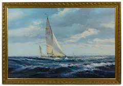 William Knox, Racing Home, Oil on Canvas