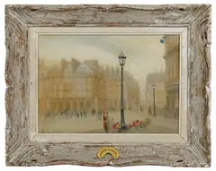 Place Jeanne d'Arc by Andre Gisson, Oil on Canvas, offered Oct 2020