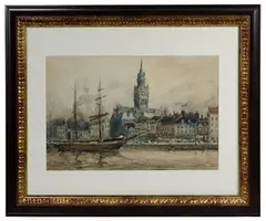 Frank Myers Boggs, Dunkerque, Watercolor on Paper