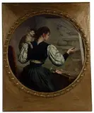 Fantaisie a Deux by Cecile and Marie Desliens, Oil on Canvas, offered Oct 2020