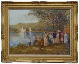 E. J. Cygne, The Gathering, Oil on Canvas