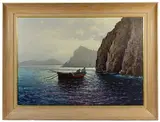 Guido Odierna, The Fishermen, Oil on Canvas