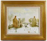 Entree de Village by Maurice Ghiglion Green, Oil on Canvas, offered Oct 2020