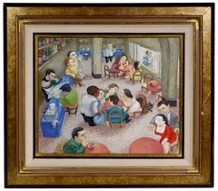 El Bar II by Eduardo Ungar, Acrylic on Masonite, offered Oct 2020