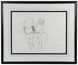 John Lennon, John and Yoko - Strolling in Paris, Lithograph