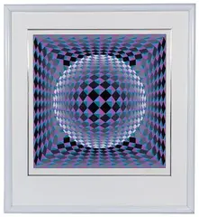 Geometric Circle by Victor Vasarely, Serigraph, offered Oct 2020