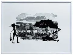 An Army Train by Kara Walker, Lithograph and Screenprint on Paper, offered Sep 2020
