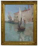 On the Lagoon Venice by J. Allen St. John, Oil on Canvas, offered Sep 2020