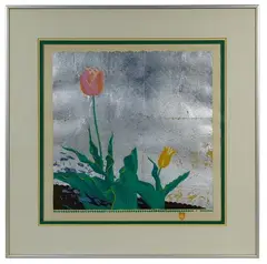 Tulips by Gustave Baumann, Woodblock Print, offered Sep 2020