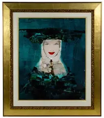 Richard Burlet, Venetian Smile, Mixed Media on Canvas