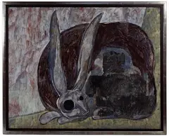 Rabbit by Junji Kawashima, Mixed Media on Board, offered Sep 2020
