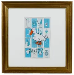 Fred Stonehouse, La Patita, Acrylic on Loteria Card