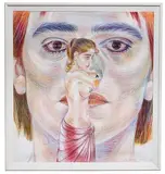 Jody Mussoff, Large Face with Blond Statue