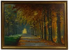 Lorenz Griffith, Autumn Morning, Oil on Board