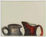 2 Vessels by Lorraine Peltz, Graphite and Colored Pencil Collage, offered Aug 2020