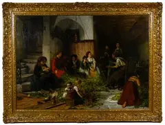 Fascinating Stranger by Heinrich Stelzner, Oil on Canvas, offered Aug 2020
